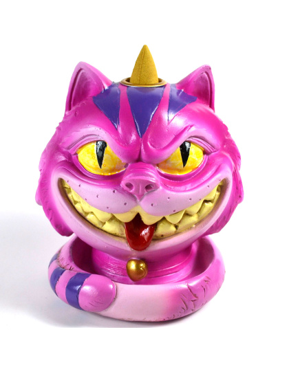 5" Cheshire Cat backflow incense burner