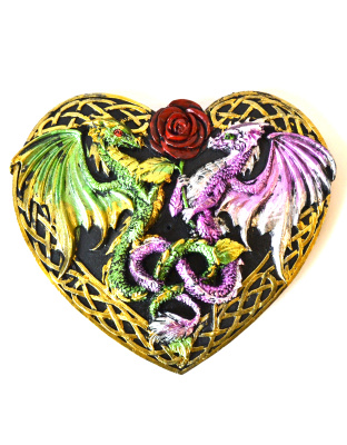 5" Dragon Heart incense holder