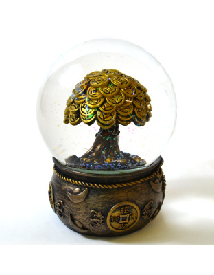 5" Money Tree Water Globe