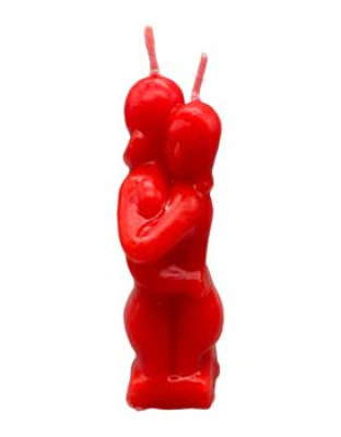 5" Red Lovers candle