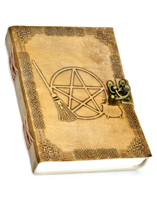 5" x 7" Broom Pentagram Embossed leather w/ latch