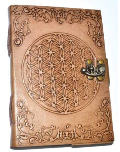 5" x 7" Flower of Life Embossed leather w/ latch