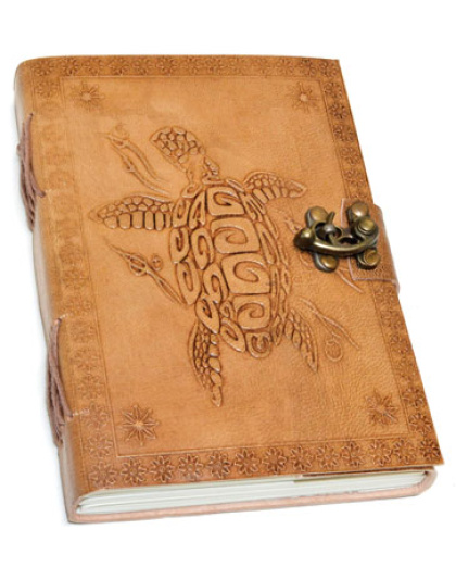 5" x 7" Turtle Embossed leather w/ latch