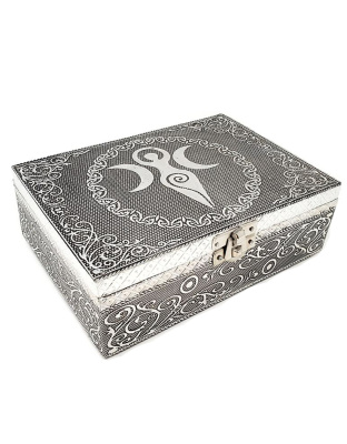 5"x 7" Goddess of Earth metal box  (over wood)