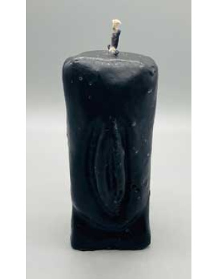 6 1/2" Black Female Gender candle