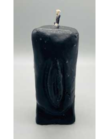 6 1/2" Black Female Gender candle