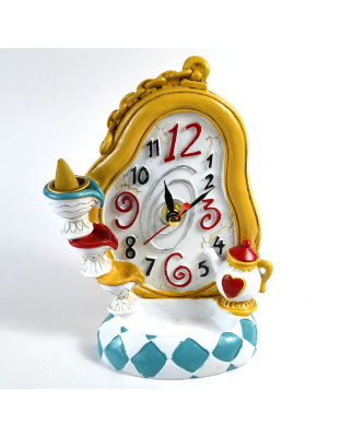 6 1/2" Mad tea Party Clock backflow incense burner