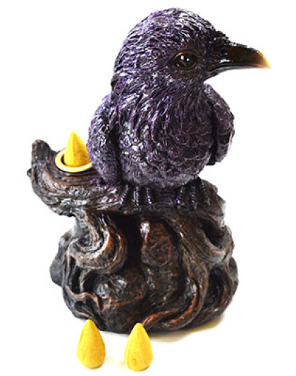 6 1/2" Raven backflow incense burner