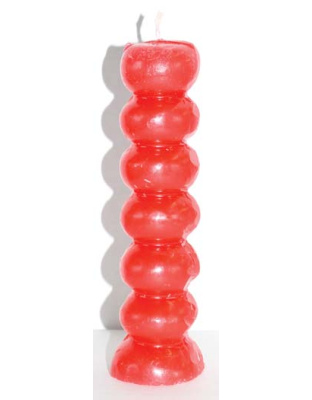 6 1/2" Red Seven knob candles