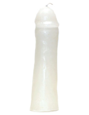 6 1/2" White Male Gender candle