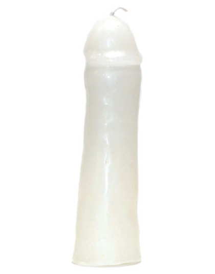 6 1/2" White Male Gender candle