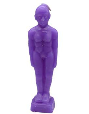 6 3/4" Purple Man candle