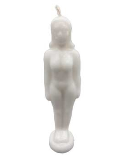 6 3/4" White Woman candle