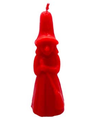 6"-7" Red Witch candle