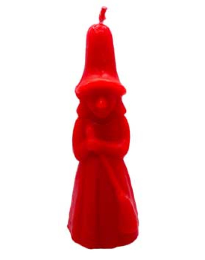 6"-7" Red Witch candle