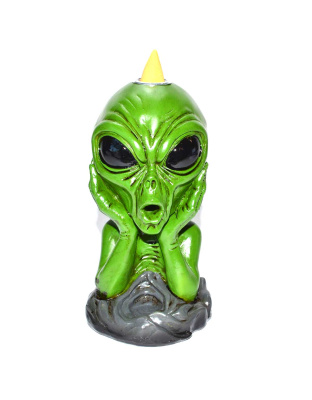 6" Alien backflow incense burner