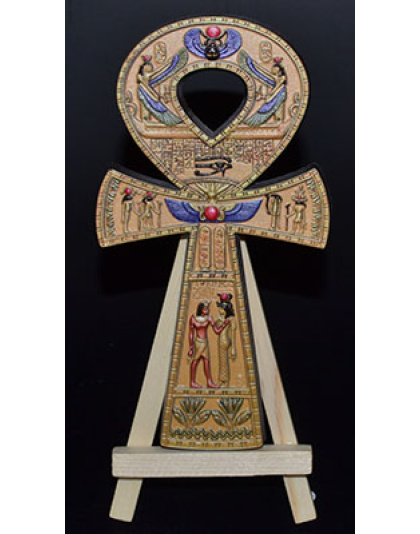 6" Ankh gold W stand