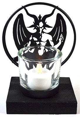 6" Baphomet tealight holder