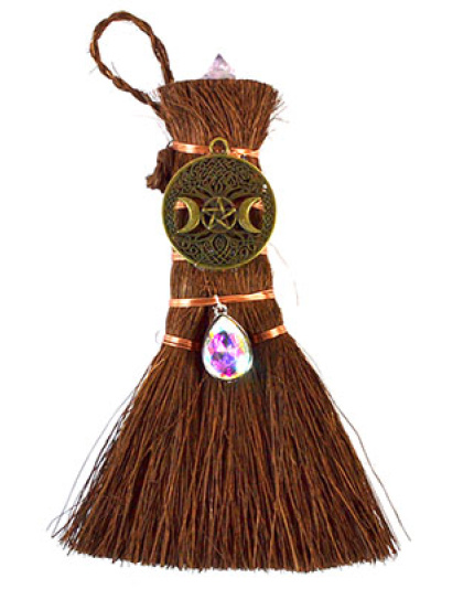 6" Triple Moon & Pentagram broom