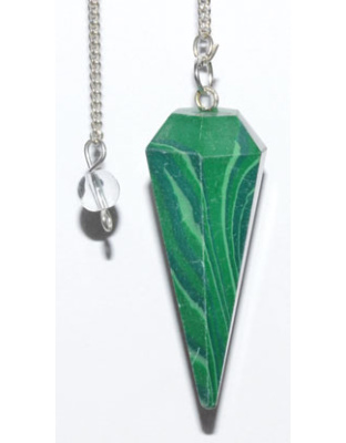 6-sided Malachite pendulum