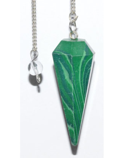6-sided Malachite pendulum