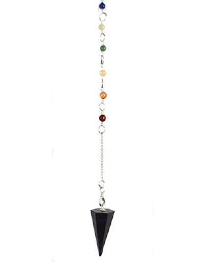 6-sided Shungite chakra pendulum
