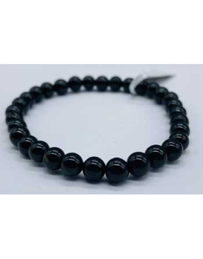 6mm Tourmaline, Black bracelet