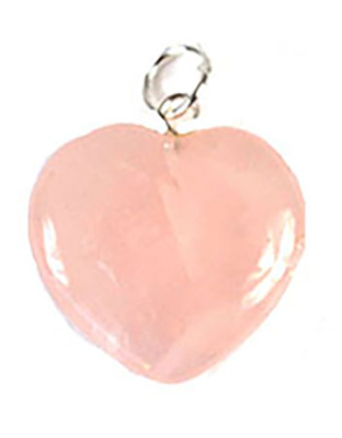 7/8" Rose Quartz Heart