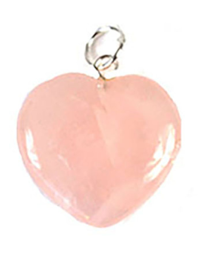 7/8" Rose Quartz Heart