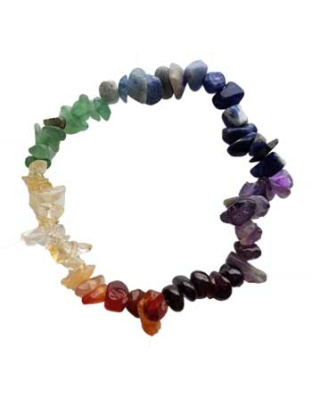 7 Chakra chip bracelet