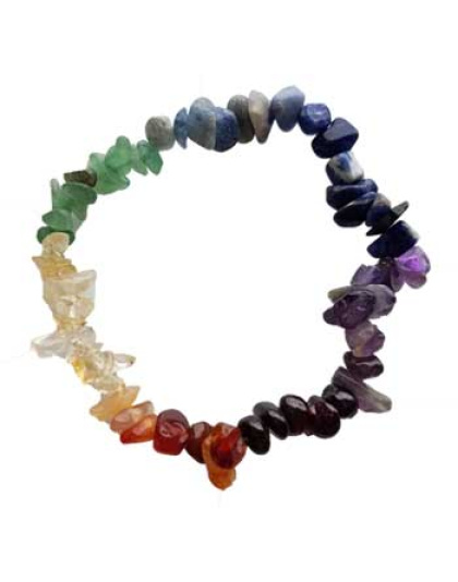 7 Chakra chip bracelet