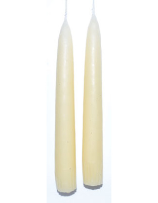 7" Antique White taper pair