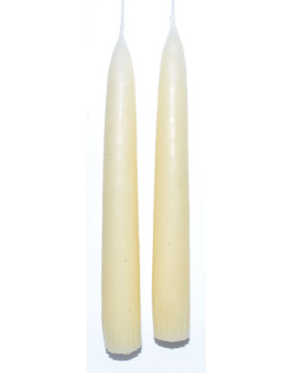 7" Antique White taper pair