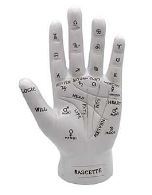 7" Palmistry Hand