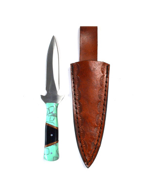 7" Turquoise/ Black athame