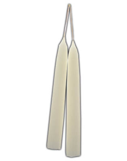 7" White taper pair