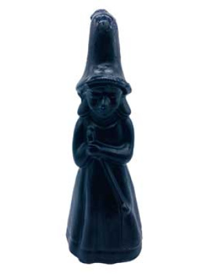 8" Black Witch candle