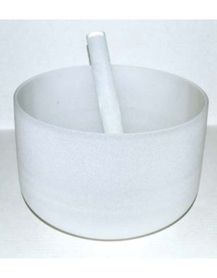 8" Off White Crystal Singing Bowl