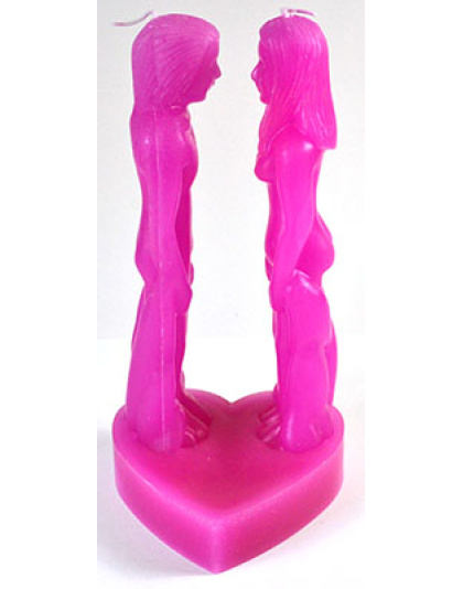 8" Pink Face to Face candle