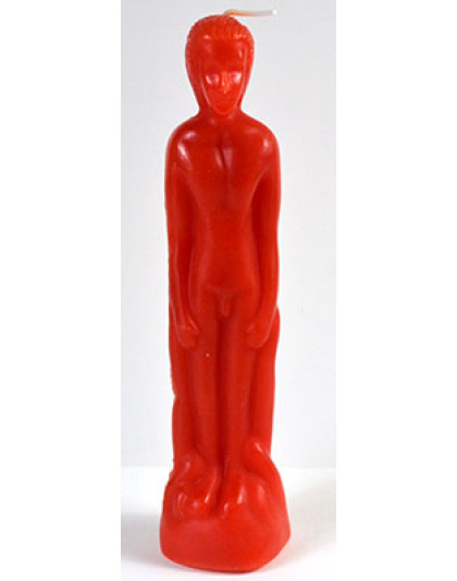 8" Red Male candle