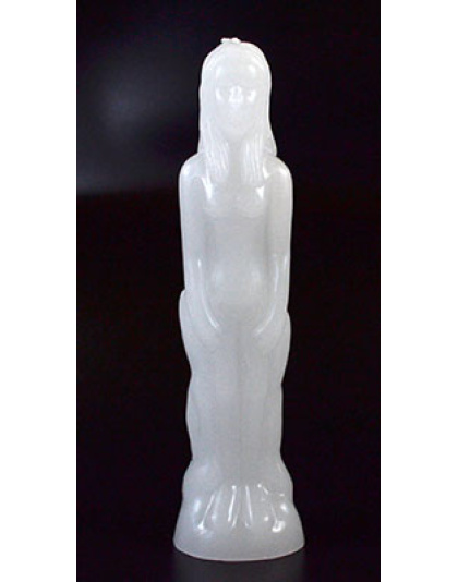 8" White Female candle