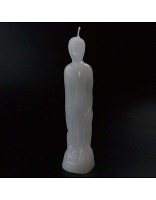 8" White Male candle