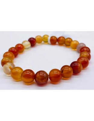 8mm Agate, Red bracelet