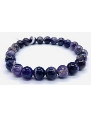 8mm Amethyst, Chevron bracelet