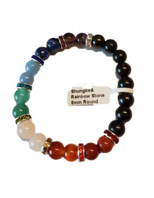 8mm Chakra & Shungite