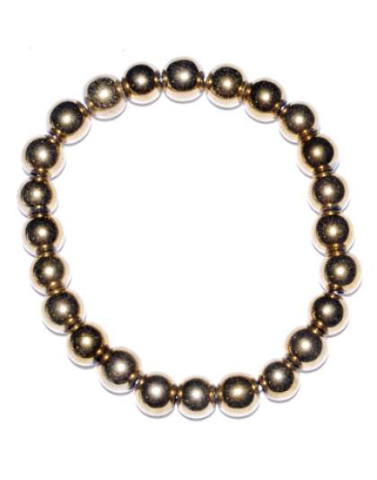 8mm Gold plated Hematite bracelet