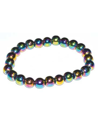 8mm Hematite, Rainbow