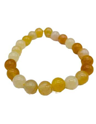 8mm Jade, Yellow bracelet