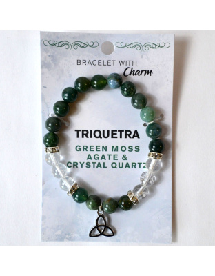 8mm Moss, Green/ Triquetra