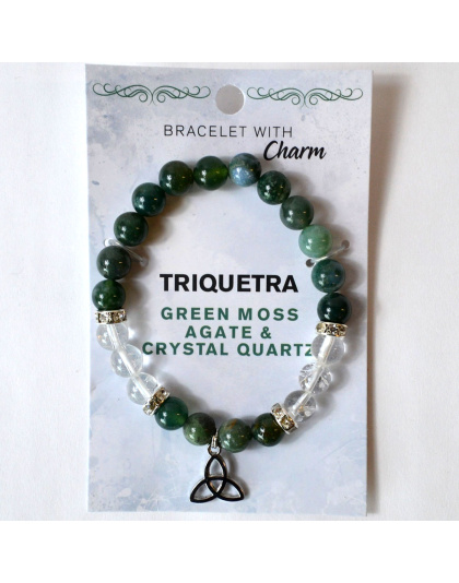 8mm Moss, Green/ Triquetra